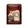Nutrigold organic red quinoa in a transparent packaging of 500g