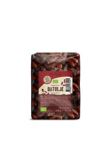 Nutrigold organic pitted dates ''Deglet Nour'' in a transparent packaging of 250g