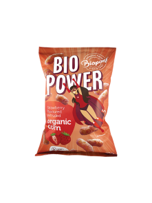 Extruded Corn Snack Bio Power Strawberry - Organic 70g Biopont