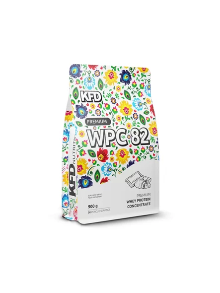 KFD white chocolate flavoured WPC premium protein in a bag of 900g