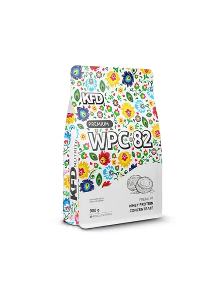 KFD coconut flavoured WPC premium protein in a bag of 900g
