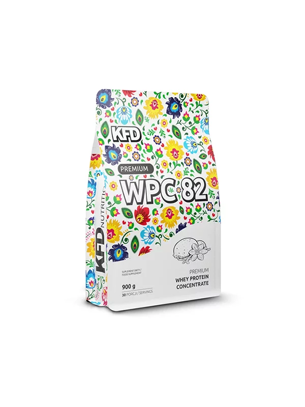 KFD vanilla flavoured WPC premium protein in a bag of 900g