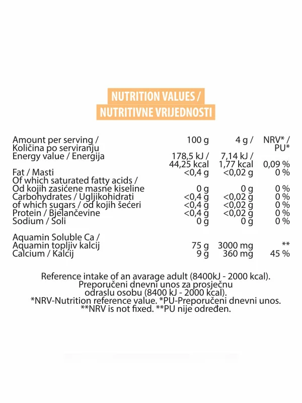 Calcium+ Aquamin Soluble 160g - Calcium Powder Green Apple