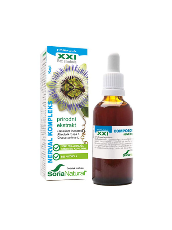 Soria Natural nerval xxl complex drops in a 50ml glass bottle with a dropper