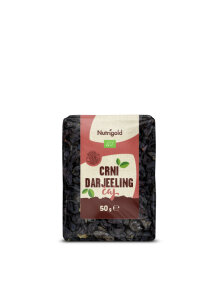 Nutrigold organic Darjeeling black tea in a packaging of 50g