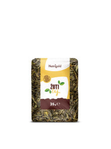 Nutrigold yellow tea in a transparent packaging of 35g