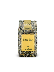 Nutrigold yellow tea in a transparent packaging of 35g