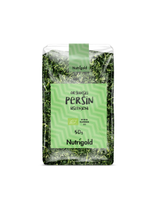 Nutrigold organic chopped parsley in a transparent packaging of 50g