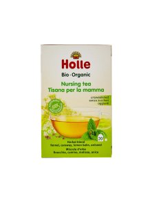 Organic Holle nursing tea in a cardboard packaging of 30g