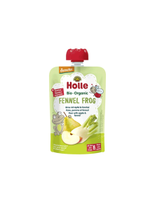 Organic Holle apple, pear and fennel purée in a resealable pouch 100g