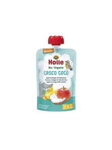 Organic Holle apple, mango and coconut purée in a resealable pouch 100g