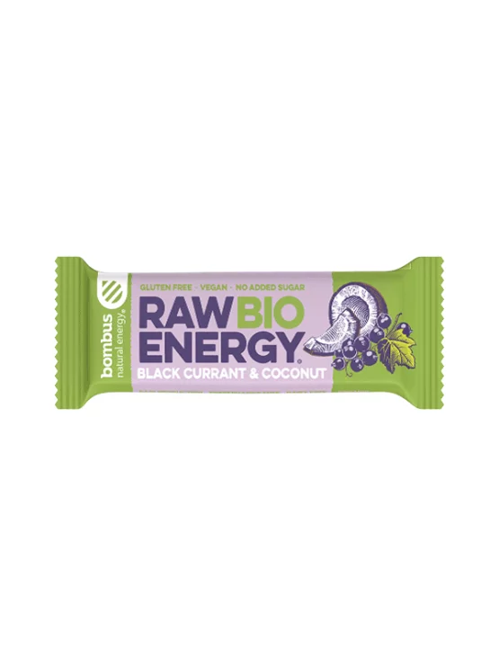 Raw Energy Bar - Organic Black Currant & Coconut 50g Bombus