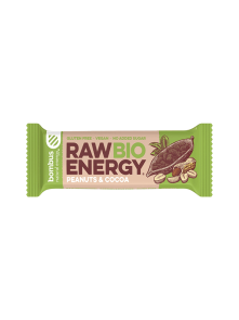 Raw Energy Bar - Organic Peanuts & Cocoa 50g Bombus