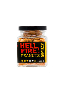 Volim ljuto Hell fire spicy peanuts in a 100g glass packaging