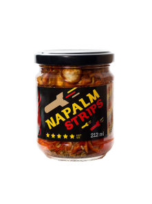 Volim ljuto napalm strips pickled chillies in a 212ml jar