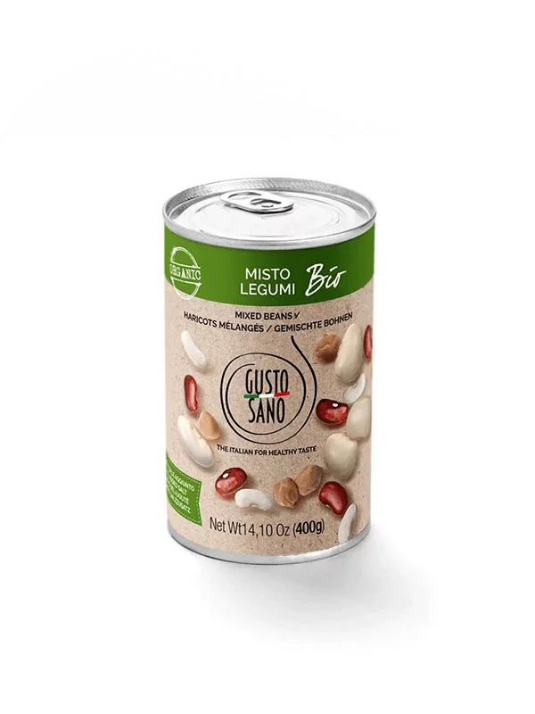 Gusto Sano organic canned mixed beans 400g