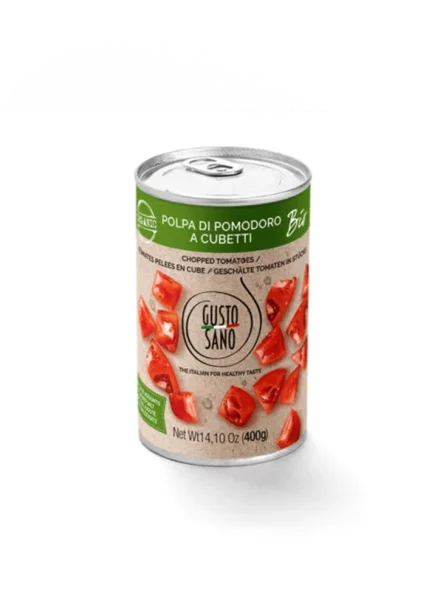 Gusto Sano organic canned chopped tomatoes 400g