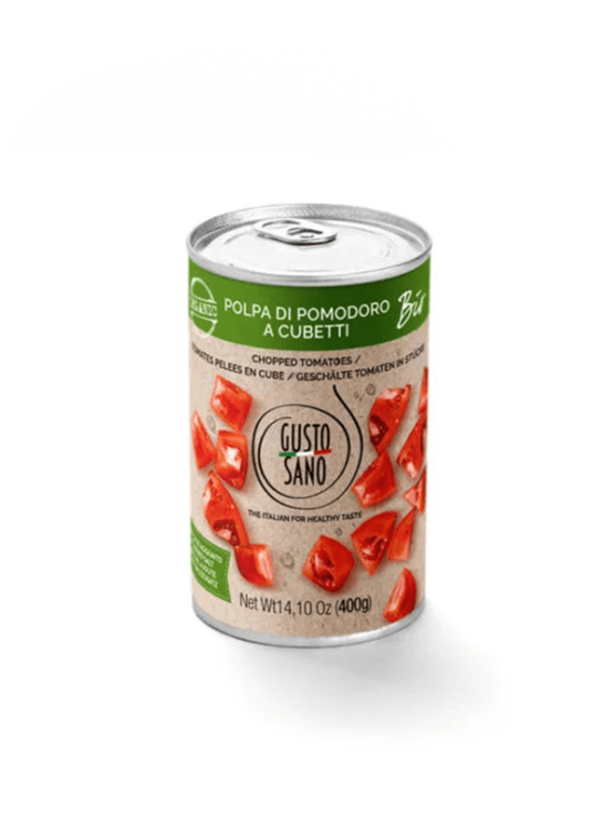 Gusto Sano organic canned chopped tomatoes 400g