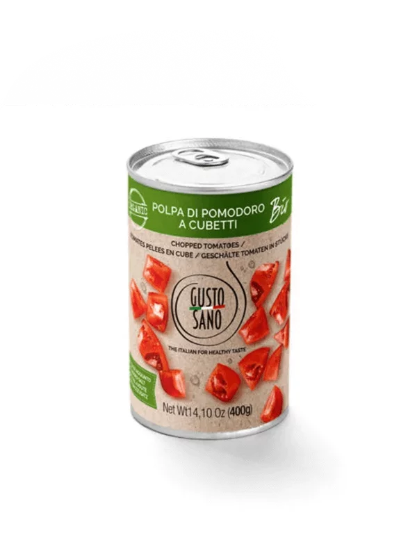 Gusto Sano organic canned chopped tomatoes 400g