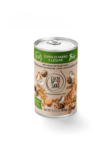 Gusto Sano organic canned spelt, lentils and beans soup 400g