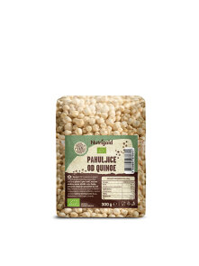 Nutrigold organic quinoa flakes in a transparent packaging of 300g