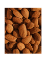 Nutrigold organic almonds in a transparent plastic container of 250 grams
