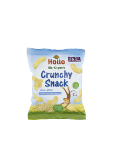 Holle organic millet snack in a colorful bag 25g