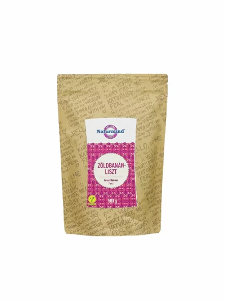 Naturmind plantain flour in a packaging of 500g