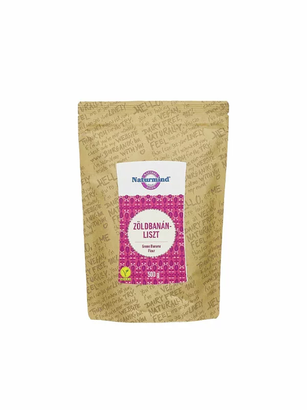 Naturmind plantain flour in a packaging of 500g