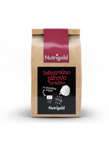 Nutrigold organic whole grain spelt flour in a packaging of 500g