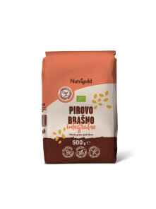 Nutrigold organic whole grain spelt flour in a packaging of 500g
