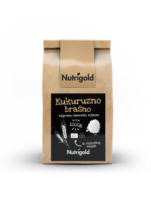 Nutrigold organic corn flour in a packaging of 1000g