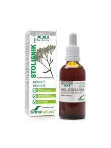 Soria Natural yarrow xxl complex drops in a 50ml glass bottle with a dropper