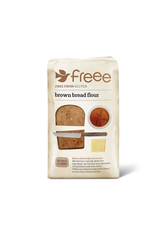 Freee Gluten Free brown bread flour in a packaging of 1kg