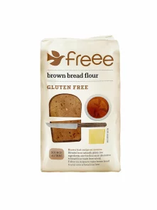 Freee Gluten Free brown bread flour in a packaging of 1kg