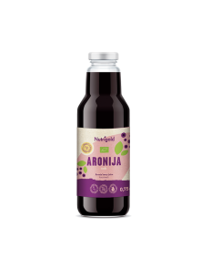 Nutrigold aronia berry juice, organically cultivated in a glass bottle of 750ml.