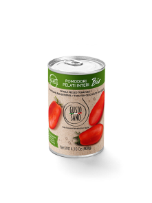 Gusto Sano organic canned peeled tomatoes 400g