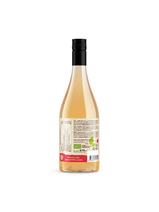 Nutrigold apple cider vinegar in a clear bottle of 0,75l