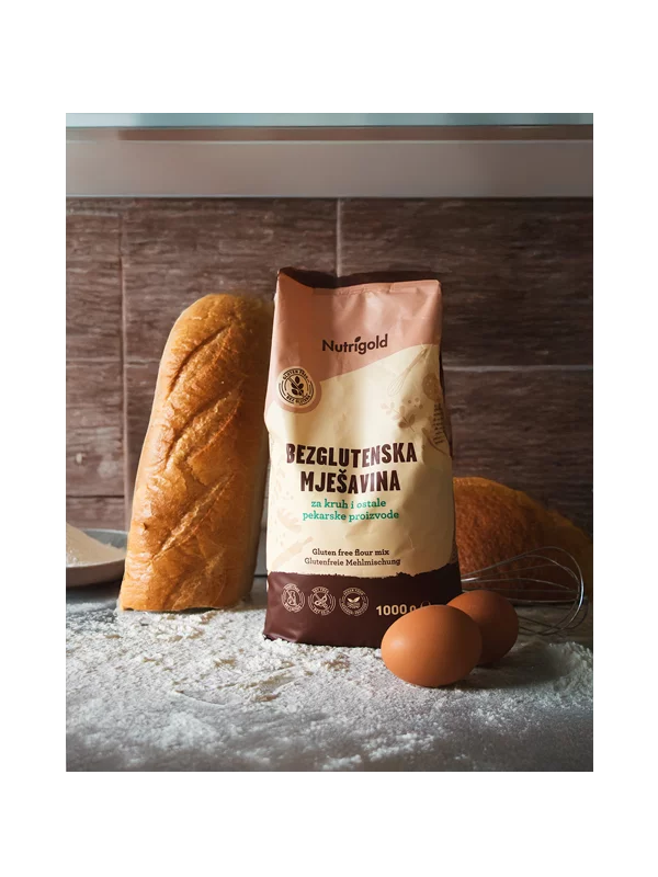 Nutrigold gluten free flower mix in a 1000 gram bag