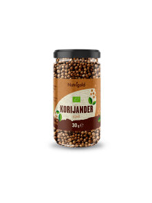 Nutrigold organic whole coriander in a 30g jar