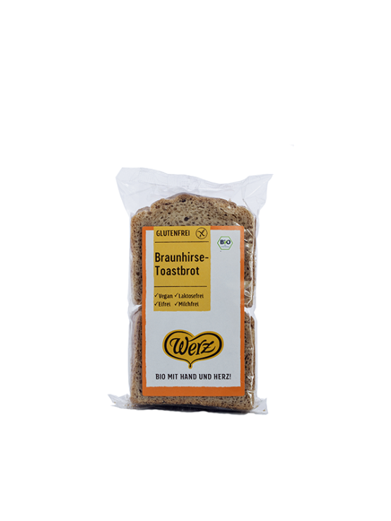 Werz brown millet toast bread in a packaging of 250g