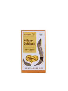 Werz organic whole grain rusks in a 150g packaging