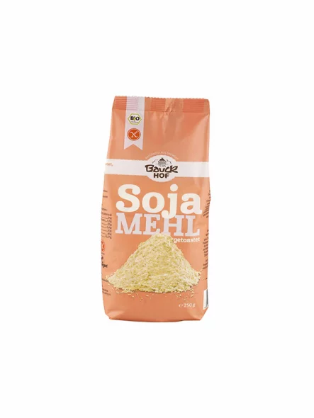 BauckHof organically cultivated gluten free soy flour in a packaging of 250g