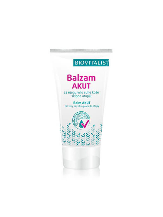 Biovitalis AKUT balm for very dry skin prone to atopy in a white packaging of 50ml
