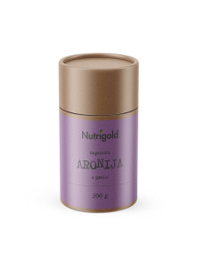 Nutrigold organic aronia powder in brown 200g packaging