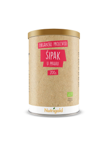 Nutrigold organic rosehip powder in brown 200g packaging