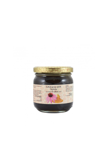 Echinacea honey in a glass jar of 250g