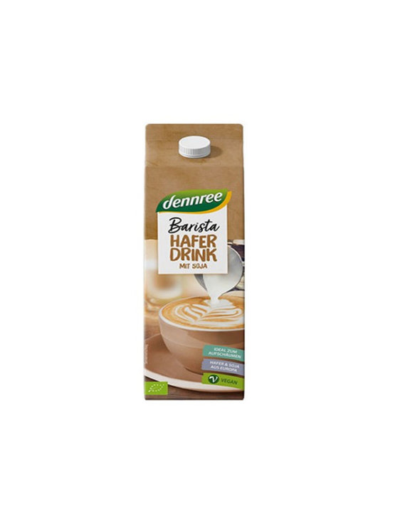 Dennree organic barista oat drink in cardboard packaging of 1000ml