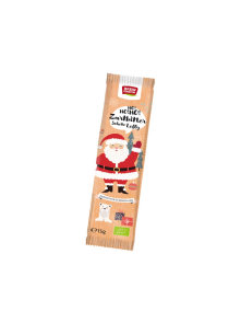Rosengarten Santa Claus shaped chocolate on a stick in a colorful cover of 15g