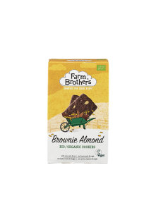 Farm Brothers vegan cookies brownie and almond in cardboard packaging of 150g
